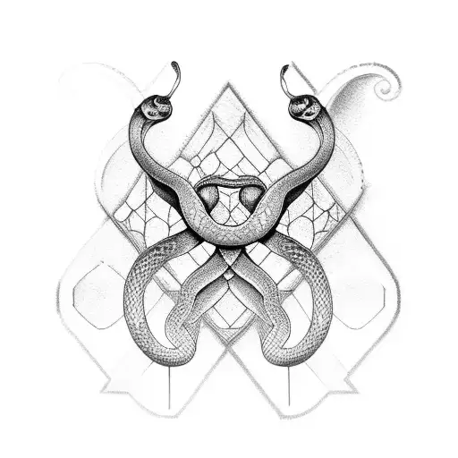 snake butterfly  tattoo design idea