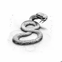 snake and butterfly  tattoo design idea