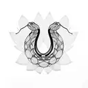 snake and butterfly  tattoo design idea