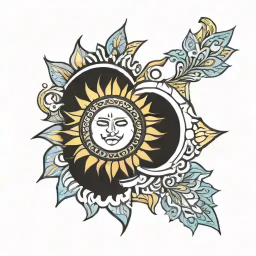 kurdistan sun tattoo design idea
