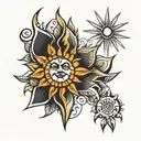 kurdistan sun tattoo design idea