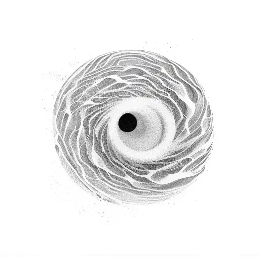 Imagine a graceful, curling wave rendered in minimalist black ink, with delicate lines suggesting movement and depth. In tattoo design idea