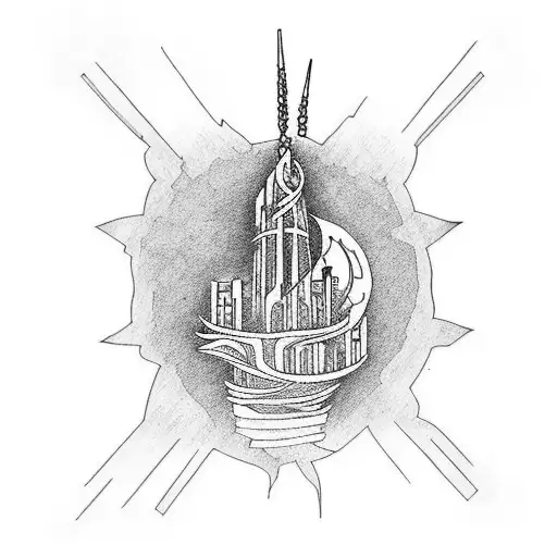 The dark tower tattoo for right lower arm inside tattoo design idea
