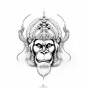 Hanuman  tattoo design idea