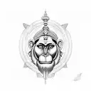 Hanuman  tattoo design idea