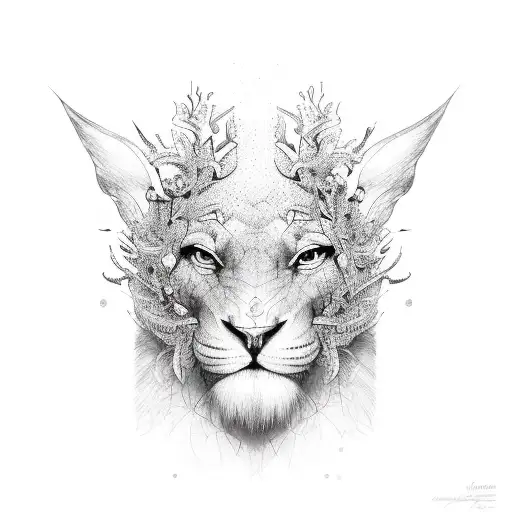 nature magical tattoo design idea