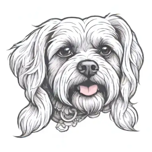 Would you create a tattoo in memory of my Maltese terrier who passed away? tattoo design idea