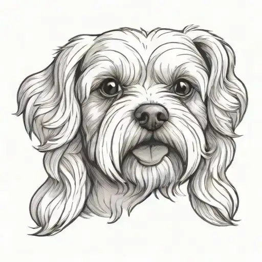Would you create a tattoo in memory of my Maltese terrier who passed away? tattoo design idea