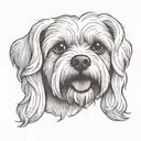 Would you create a tattoo in memory of my Maltese terrier who passed away? tattoo design idea
