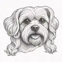Would you create a tattoo in memory of my Maltese terrier who passed away? tattoo design idea