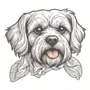 Would you create a tattoo in memory of my Maltese terrier who passed away? tattoo design idea