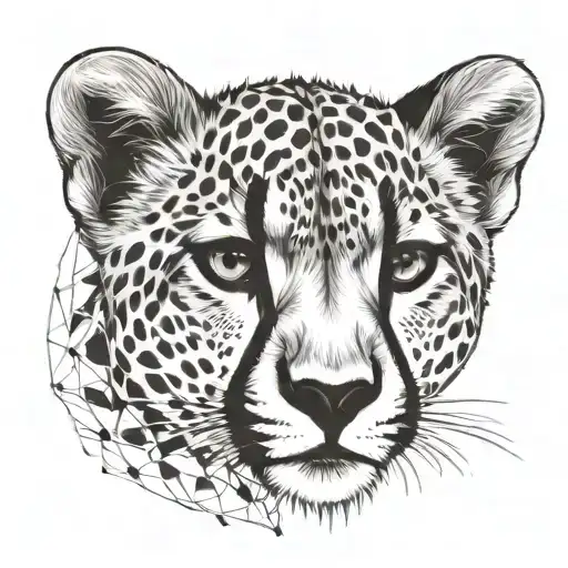 cheetah cub tattoo design idea