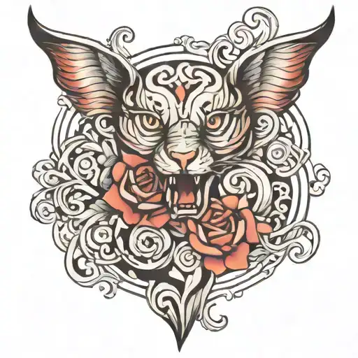 strip winding tattoo design idea