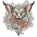 strip winding tattoo design idea