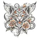 strip winding tattoo design idea