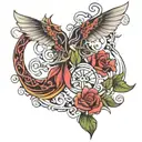 strip winding tattoo design idea