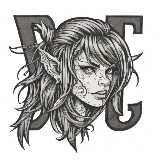 behind the ear “another danger” font making the numbers follow the hair line at an angle and shrink to 1x1 inch  tattoo design idea