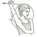 artemis greek goddess tattoo design idea