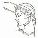 artemis greek goddess tattoo design idea
