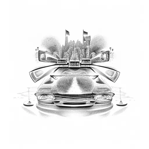 car wash in New York  tattoo design idea