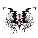 demon skull tattoo design idea