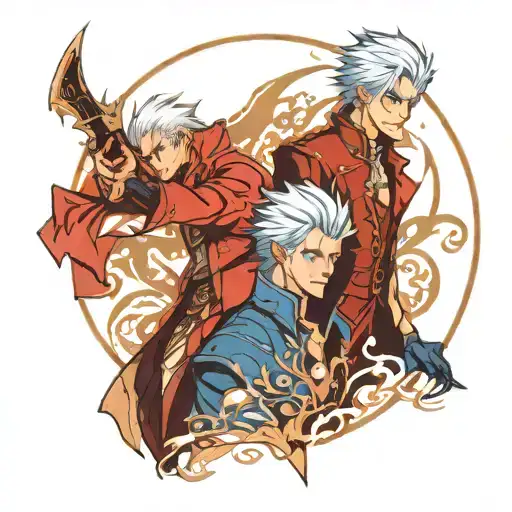 Dante and vergil tattoo design idea