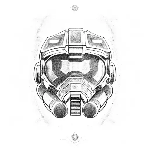 master chief with N7 painted on it tattoo design idea