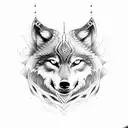 Wolf Viking  tattoo design idea