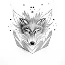 hybrid of a wolf and a phoenix tattoo design idea