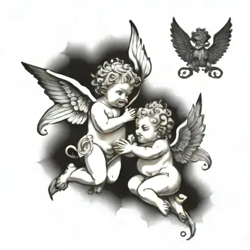 cherubs tattoo design idea