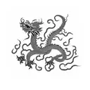 vietnamese and chinese dragon tattoo design idea