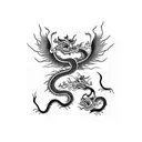 vietnamese and chinese dragon tattoo design idea