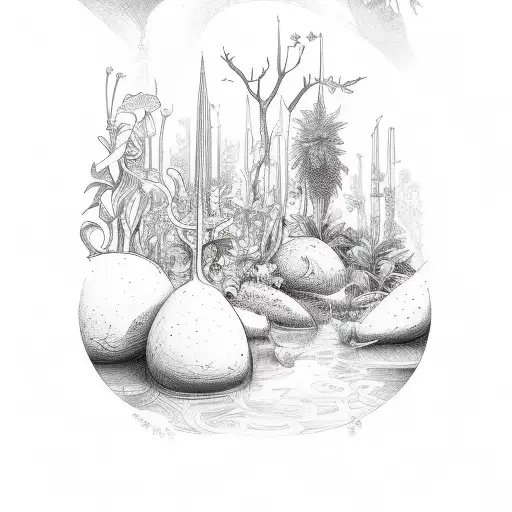 garden of eden, holy  tattoo design idea