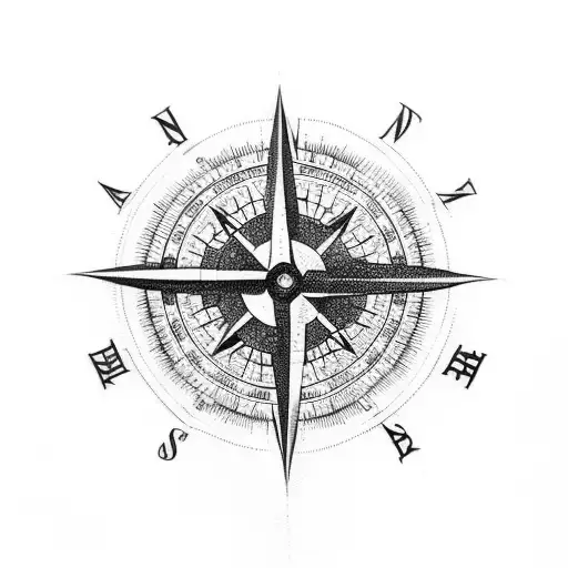 norse compass tattoo design idea