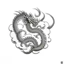 Dragon Clouds tattoo design idea