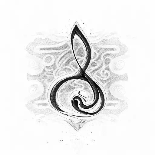 Bass clef tattoo design idea