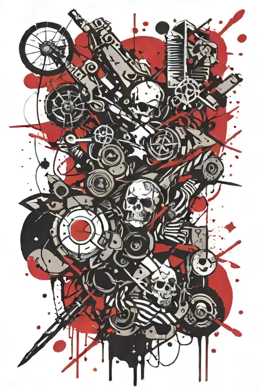 Blackout tattoo design idea