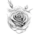 purple roses tattoo design idea