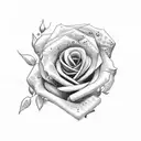 purple roses tattoo design idea