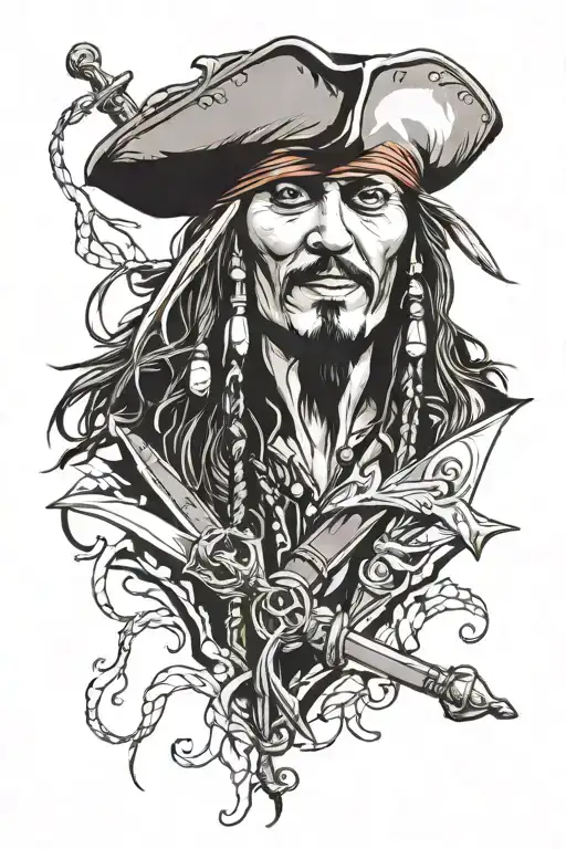 jack sparrow forearm tatto  tattoo design idea