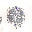 sumire flowers  tattoo design idea