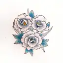 sumire flowers  tattoo design idea