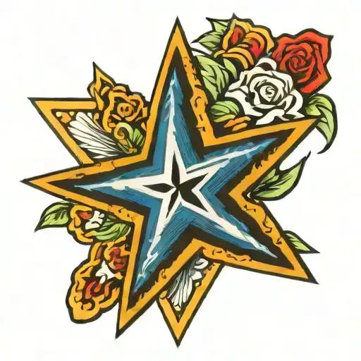 Dallas cowboys star tattoo design idea