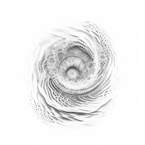 A minimalist tattoo of a wave formed by lines and dots, representing the ever-changing nature of life tattoo design idea