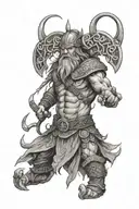 runic viking tattoo design idea