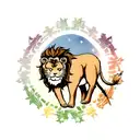 astronomical symbol of ram, lion and scorpio mixed together tattoo design idea