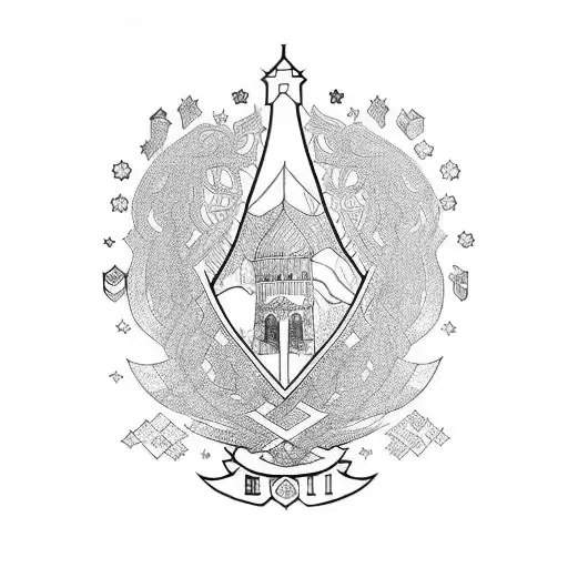 mediaș town from romania tattoo design idea