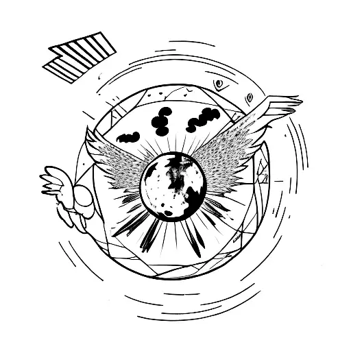 icarus falling from the sky small tattoo design idea