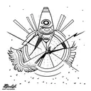 icarus falling from the sky small tattoo design idea