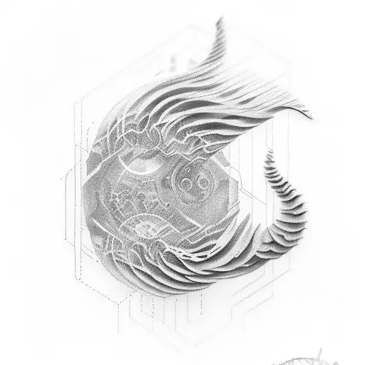 Tattoo of an audiovisual waveform arranged vertically on the dorsal arm tattoo design idea